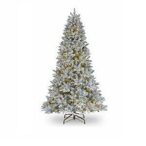 National Tree Company 6 .5' Feel Real Iceland Fir Hinged Tree 650 Clear Lights